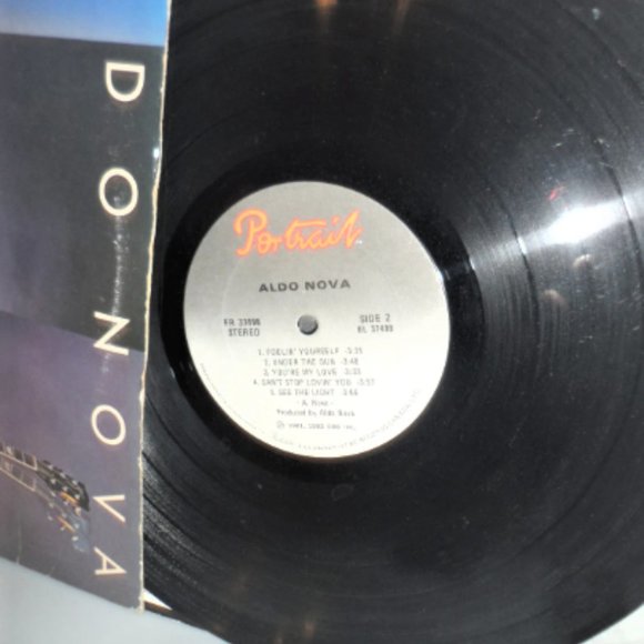 First Pressing 1982 ALDO NOVA Self Title LP Record Vinyl Record Potrait Records - Picture 2 of 4